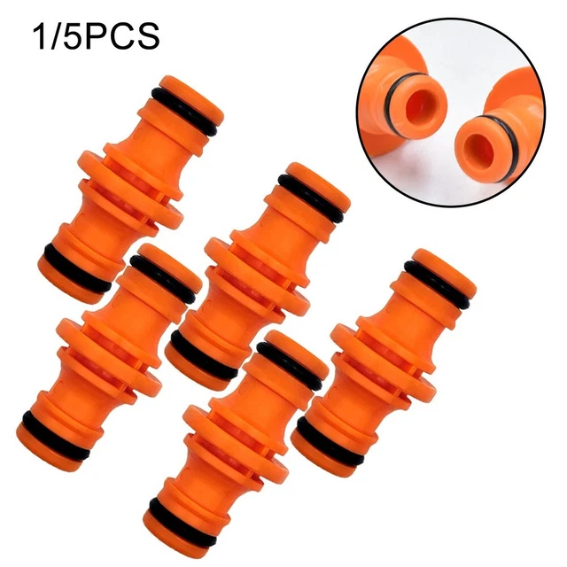 2 Raccords Rapides Avec Valve D'arrêt Pour Tuyau D'arrosage - Compatible Tous Systèmes DN15 - ABS Résistant