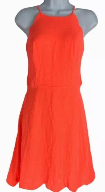 $60 Brigitte Bailey Women's Orange Neon Rafaella Sleeveless Cami Dress Size M