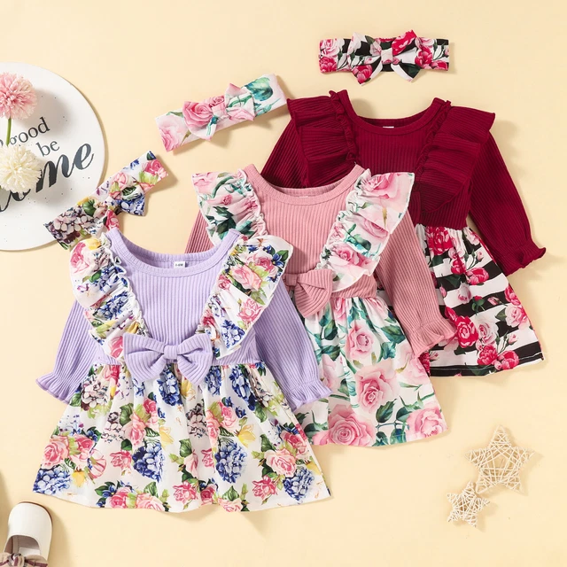 bambini bambine carino festa compleanno tutù abito manica lunga principessa 2