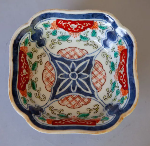 Vintage Beautiful Hand Painted Imari 5” Bowl Late 19th Century