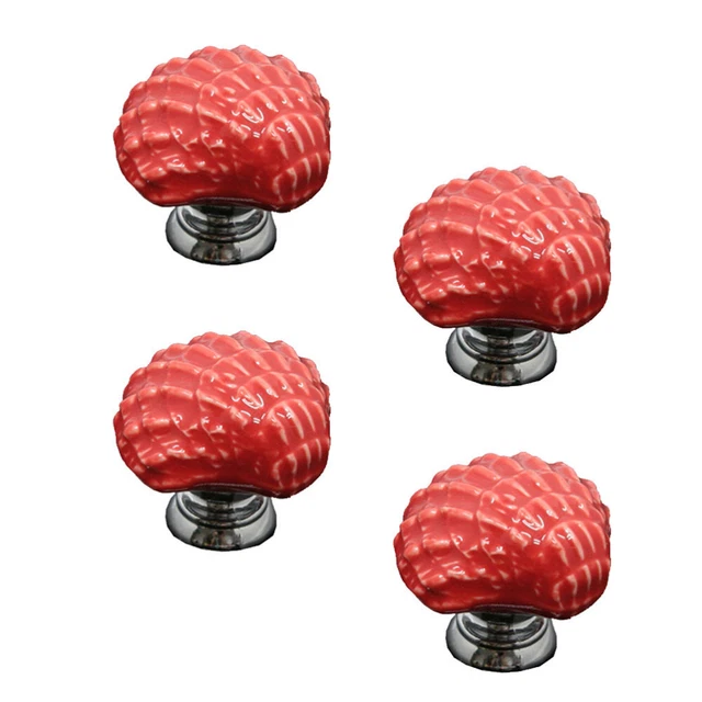 4 Pcs Shell Cabinet Handles Drawer Knobs Gold Vintage Decor Pumpkin