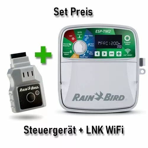 Rain Bird ESP TM2 4 Zonen Steuergerät + LNK WiFi / WLAN Modul | Bewässerung