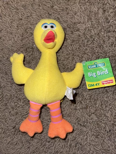 Vintage Sesame Street Big Bird Fisher Price 12M-4Y Plush Toy BRAND NEW 2009