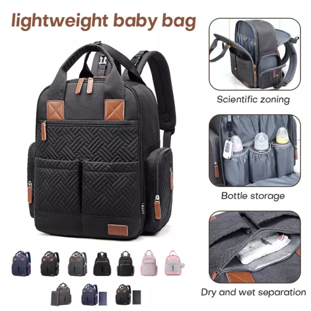 Diaper Nappy Changing Bag Large Capacity Mummy Mother Baby Backpack Travel Bags