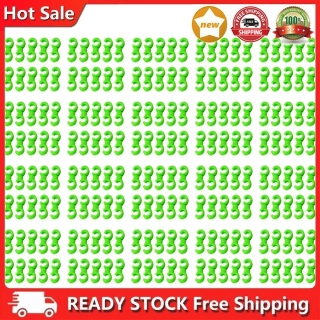 10pcs Bicycle Brake Gear Cable S Style Clips Pants Guide Line Hook (Green)