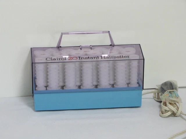 Clairol 20 Instant Hairsetter Rollers Curlers Model C20S Clips Tested Denmark