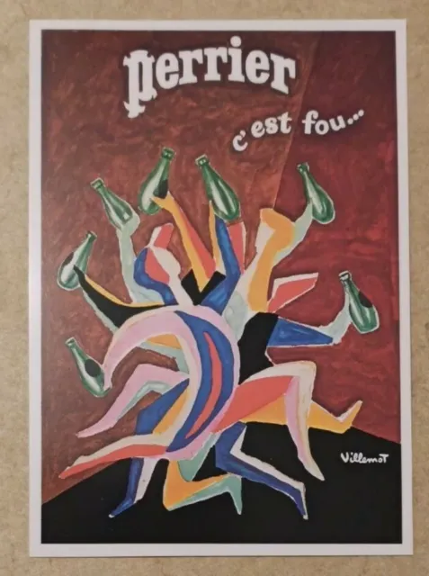 carte postale publicitaire PERRIER illustration Villemot