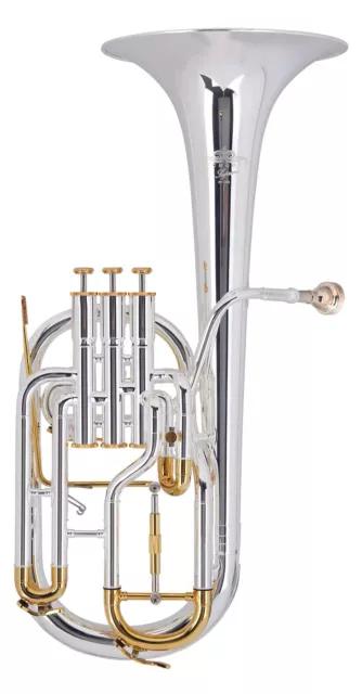 Eb Althorn Saxhorn Horn Messing Neusilber Blasinstrument Mundstück Gigbag Koffer