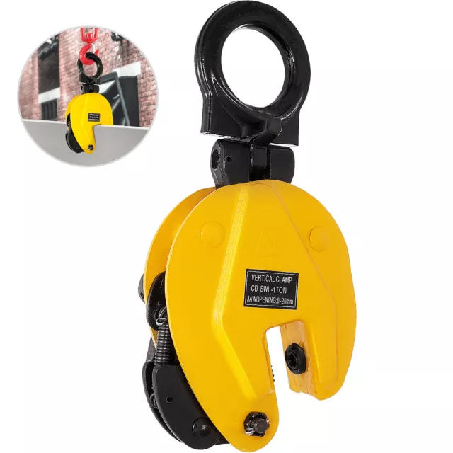 VEVOR Abrazadera de elevación de placa 2200 Lbs Vertical Plate Lifting Clamp