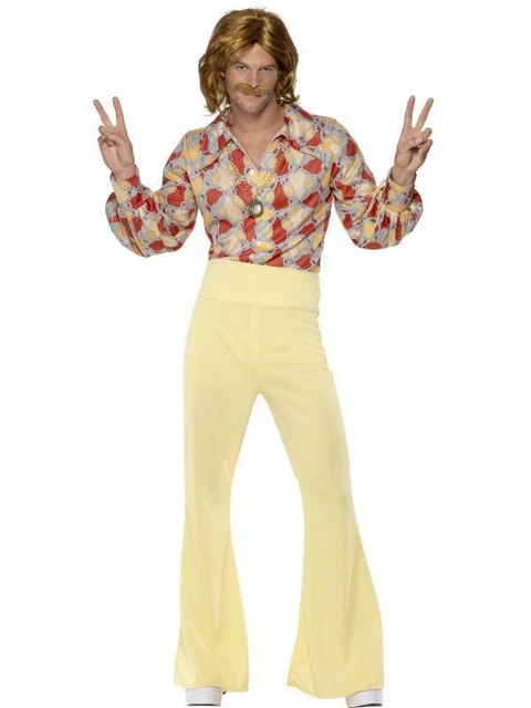 MENS 1960S GROOVY GUY COSTUME FLARES 70s RETRO HIPPY VINTAGE FANCY DRESS OUTFIT 31.99 PicClick UK