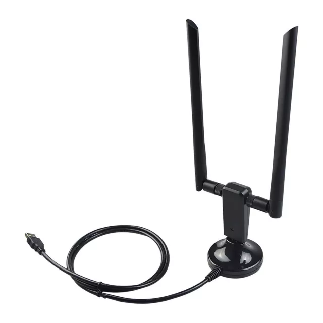 Dual Band 5 GHz Wireless Wi-Fi Long Range Antenna Adapter w/ USB Extension Cable