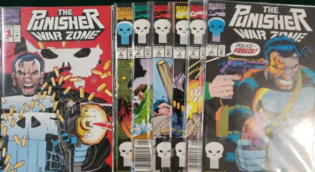 PUNISHER WAR ZONE #1 - 7 (Marvel 1992) VF 1st App of Thorn