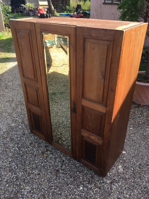 antique edwardian Vintage wardrobe Double Shabby Chic
