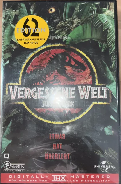 VHS VERGESSENE WELT  Noch Eingeschweißt - JURASSIC PARK Etwas hat überlebt