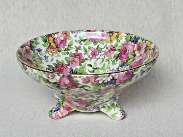 Royal Winton Grimwades Chintz Summertime Three Footed Bowl 5"