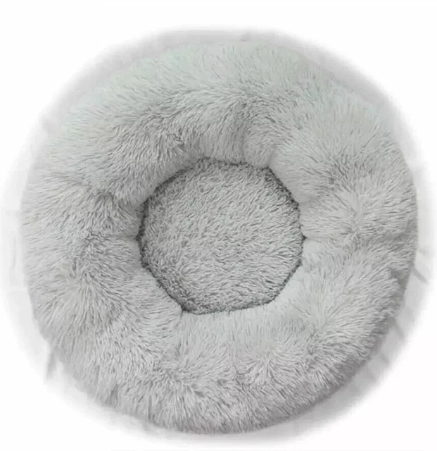 Comfy Calming Donut Bed Medium Pet Dog Cat Warm Plush Bed Round Washable