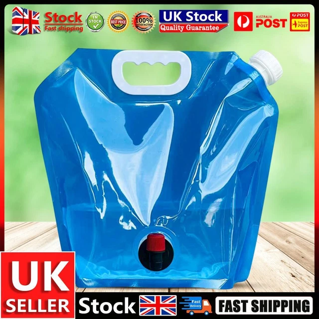 Camping Folding Water Bag No Leakage Water Container with Faucet Pouch (5L) UK