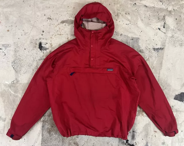 VTG 80s 90s Patagonia Ripstop Anorak Pullover Windbreaker Jacket Sz L