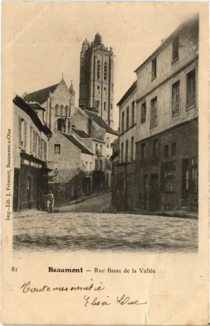 CPA Beaumont s Oise Rue Basse de la Vallee FRANCE (1309441)