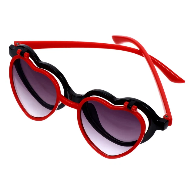 Occhiali flip per bambini materiale AC cuore ragazzo occhiali festa cool