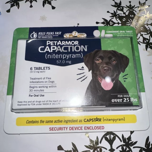 Pet Armor Capaction Oral Flea Treatment for Medium & Large Dogs (Over 25 lbs) -