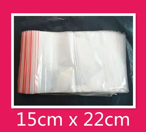 100 120 x 170mm Resealable Zip Lock Plastic Bags Ziplock Clips 12x17cm FREE POST