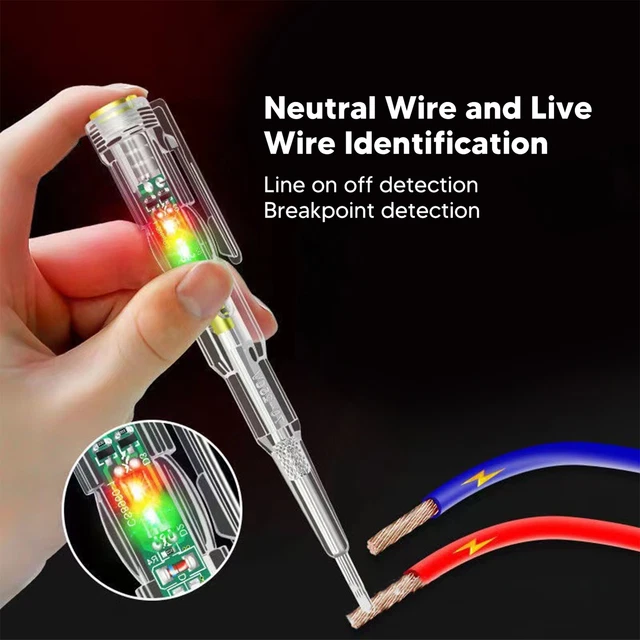 Test Pen OnOff Detection Neutral Live Wire Identification Electric VoltageTester