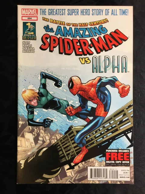 AMAZING SPIDER-MAN 694 KEY 2nd app ALPHA V 1 HUMBERTO RAMOS CAPTAIN MARVEL THOR