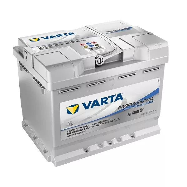 Varta LA60 Professional Dual Purpose 840 060 068 AGM Batteria 60Ah