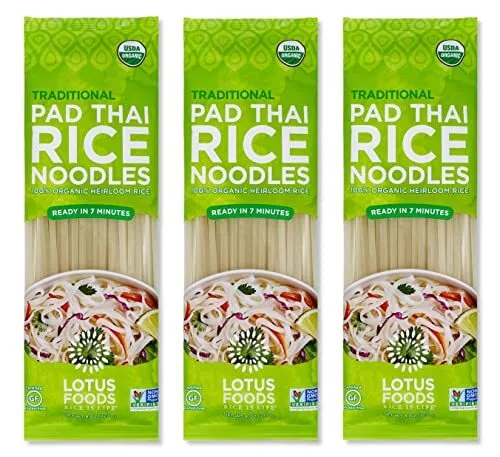 Lotus Foods Organic Traditional Pad Thai Rice Noodles PACK OF 3