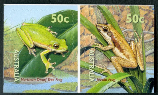 AUSTRALIA 1999 Small Pond (Pair of 50c stamps ex S/A Booklet) MNH