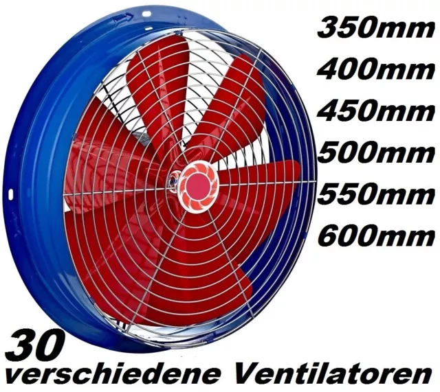 400mm Wandlüfter,  Axiallüfter Ablüfter Abluft  Wand-Fenster Lüfter  Gebläse