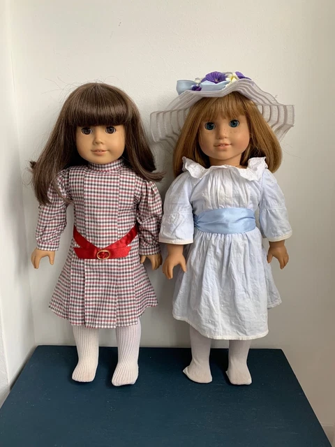 AMERICAN GIRL PLEASANT Company Samantha & Nellie Doll Set Used