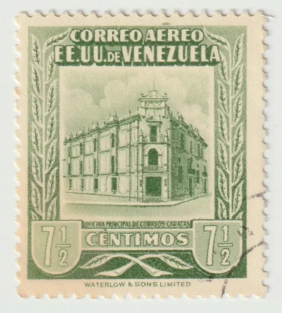 1953 Venezuela - Airmail - Caracas Post Office "EE. UU. " - 7 1/2 C Stamp