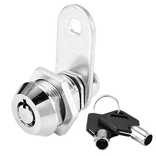 Tubular Cam Lock Set with 5/8&quote; Cylinder and Chrome Finish, 1 Pa...
