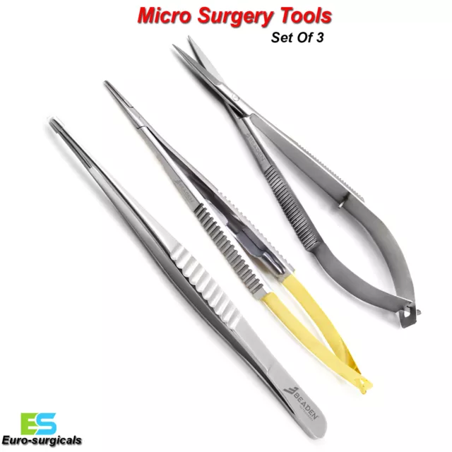 Micro Surgery Noyes Spring Suture Scissor Dental Castroviejo Needle Holder Tools