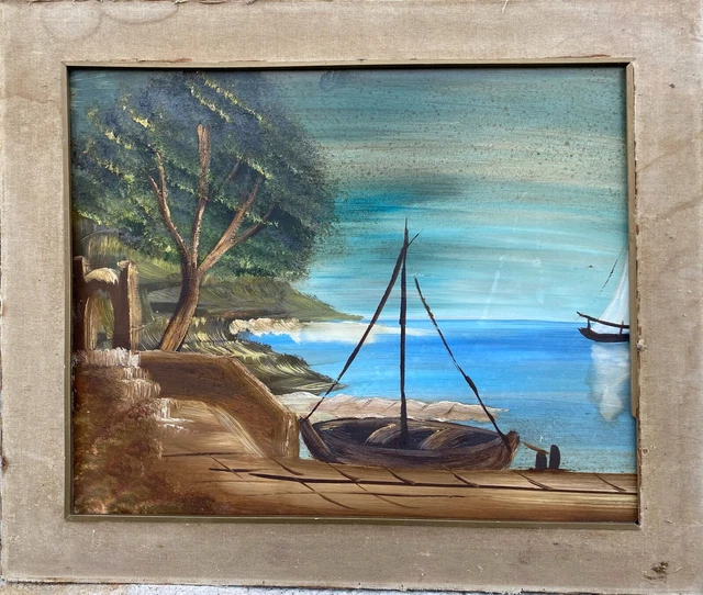 “Marina“ olio su masonite con passepartout