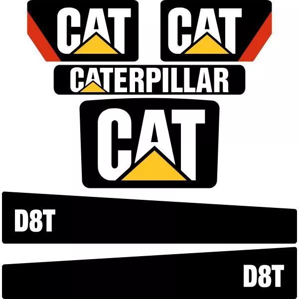 Decal Sticker Set CAT D8T Bulldozer Decal Set