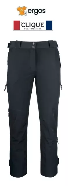 CLIQUE Pantalone da Trekking Impermeabile SEBRING Tasconi Laterali Colore NERO