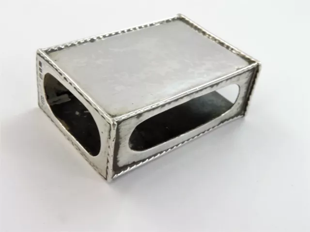 Beautiful OMAR RAMSDEN SILVER MATCH BOX HOLDER, 1927 Arts & Crafts