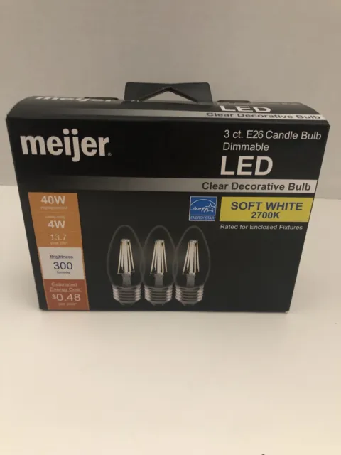 New Meijer LED HD Light 4 Watt 40 Watt Dimmable SHIPS N 24HR