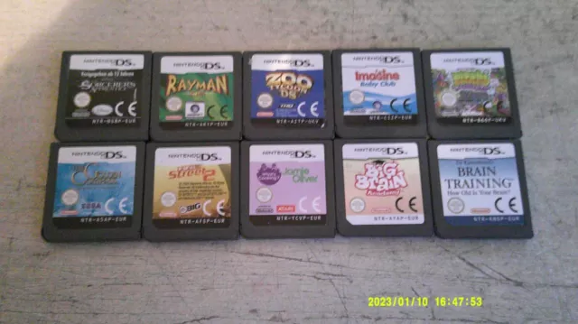 BUNDLE x 10 NINTENDO DS GAMES / LITE DSi 3DS COMPATIBLE - KIDS FAMILY  LOT 5 VGC