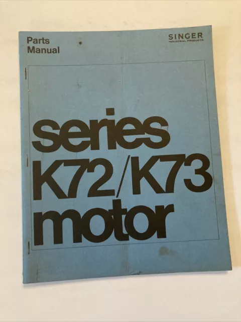 Piezas originales genuinas de máquina de coser Singer manual K72 K 73 motor ilustrado