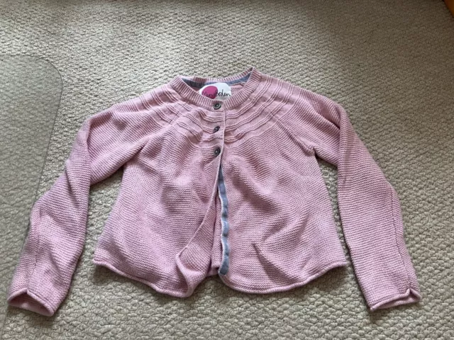Boden girls pink knitted cardigan, size 2-3 years, Cotton Cashmere Blend