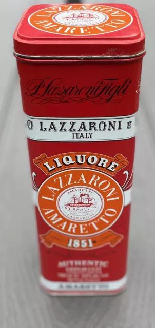 Paolo Lazzaroni & Figli Italy Imported Amaretto Liquore Empty Tin