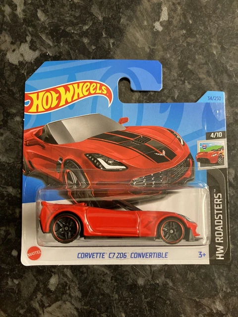 Hot Wheels Corvette C7 Z06 Convertible – Modello In Scala HW Roadsters 4/10, Colore Copper Metal Flake, Edizione Mattel 2023, Short Card