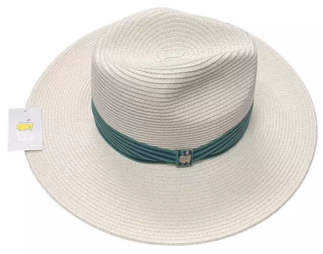 2024 MASTERS LADIES Dorfman Pacific Straw Hat w/ Navy & Green Ribbon ...