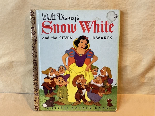 WALT DISNEY'S SNOW White and the Seven Dwarfs 1948 Little Golden Book ...