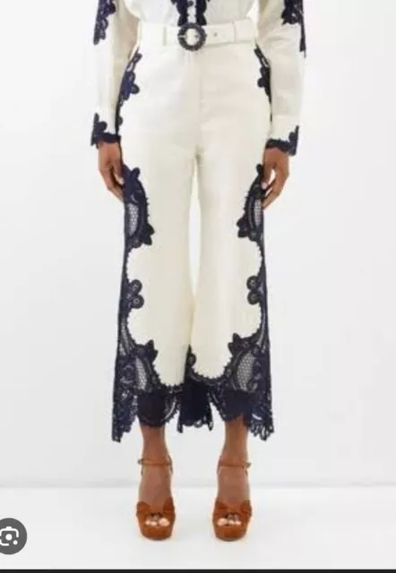 Zimmermann Tiggy Panelled Lace Pants BNWT Size 2