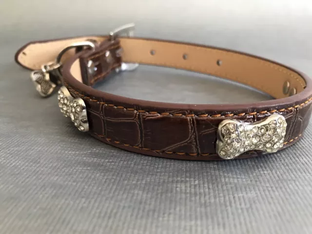 Doggy Design Mia Michelle Couture  Luxury Fashion Dog Collar 12-16”